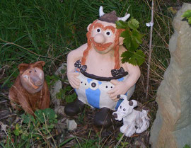 Obelix Keramik Wilschwein Idefix 