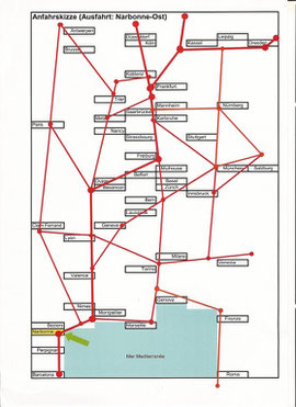 schematischer Anfahrweg