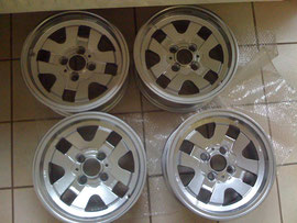 the wheels after sanding and powder coating