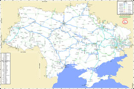 Vías ferroviarias en Ucrania