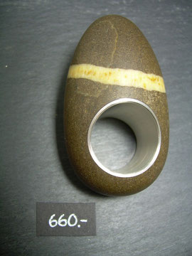 Bild:Ring,Flusskiesel,Schmuck,Emmental,Silber925,Handarbeit,Unikat