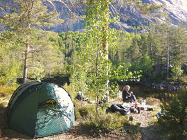 Zeltplatz am Fuss des Hægefjell, Nissedal