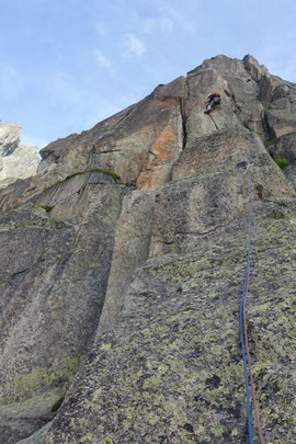 Climbing,  Klettern, Chamonix, Envers des Aiguilles, Le piège