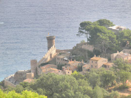 Vistas del torreón del castillo de Tossa