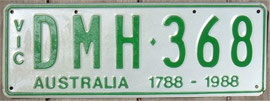 Kennzeichen aus Australien Victoria