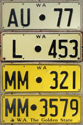 Nummernschilder aus Australien