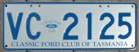 Nummernschild aus Australien Tasmanien