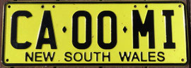australische Nummernschilder