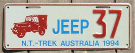 Kennzeichen aus Australien NT