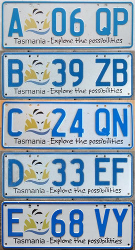 australische Nummernschilder