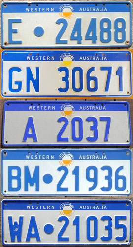 Nummernschilder aus Australien