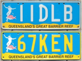 Nummernschilder aus Australien QLD