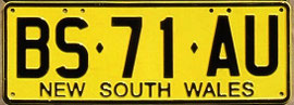 australische Nummernschilder