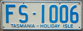 australisches Nummernschild TAS
