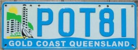 Nummernschild aus Australien