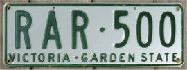 Nummernschild aus Australien Victoria