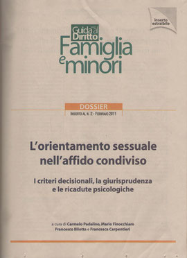 FAMIGLIA E MINORI-Guida al Dirittto- Il Sole 24ore - Inserto al Nr. 2 febbraio '11