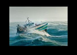 Le Tibériade à l'entrée du port de Granville