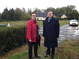 Avec Patricia Lecomte, conseiller général du canton de Bréhal