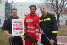 V.l.n.r.: Polizei Krems Werner Nürnberger, Rotes Kreuz Krems Jürgen Pfeiffer, Feuerwehr Krems Peter Krenos. Foto: FF Krems.