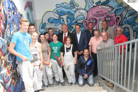Künstlerisch neu gestalteter Stiegenabgang. Foto:Stadt Krems