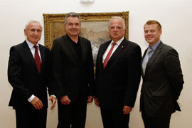 Der neue Lions-Vorstand zu Besuch bei Bürgermeister Dr. Reinhard Resch. Foto: Stadt Krems.