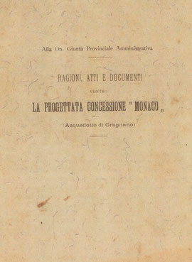 Dossier documentale datato 5 ottobre 1900