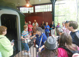 Our group outside the Pullman car