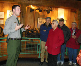 A Ranger Explaining About the Cotton Mills