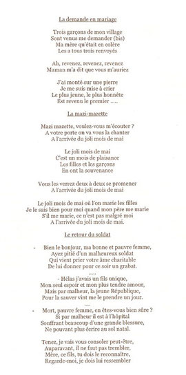 Trois chansons de Romillé