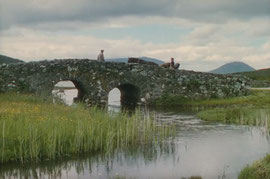 Leam Bridge, location of the John Wayne classic "The Quiet Man", can be found on the right side off the Galway-Clifden road (from Maam Cross on the N59 to Oughterard).