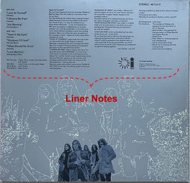 Liner Notes auf der Cover-Rückseite von "Uriah Heep - Look At Yourself" (GER 1971)