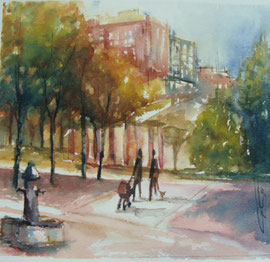 En la pérgola .21 x 20 cm