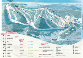 Plan des pistes de Gérardmer