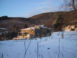 The Mas du Canton under the snow.