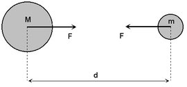 Figura 2.6 - Forza di attrazione tra due corpi