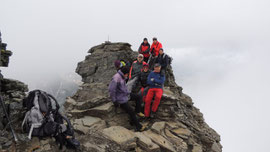 Foto di gruppo in vetta all'Helsenhorn m. 3272