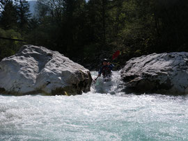 Rammi beim Bunkerschwall unterhalb der 2. Klamm