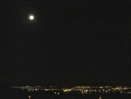 Moon on Lake Rotorua