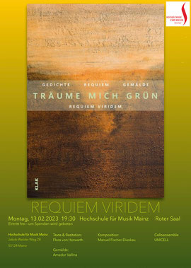 Requiem Viridem, Lesung, Konzert, Malerei, Uni Mainz