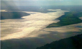 avec 75 km de long, jusqu'à 12 km de large et 635 km², l'estuaire de la Gironde est le plus vaste d'Europe, encore sauvage et préservé