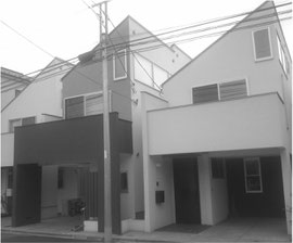 都内の3階建て建て売り住宅(写真は加工してあります)