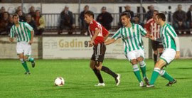 Sergio anotó el gol de la UD Logroñés.