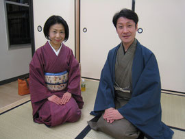 可笑(市川笑三郎)先生と初紫乃先生
