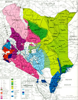 Dialect Map - Kenya