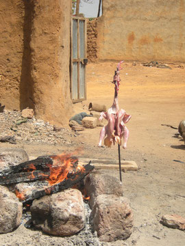 Le poulet sacrifié aux dieux du feu