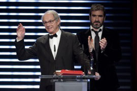 Ken Loach with Eric Cantona