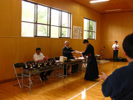 大山勇希君　表彰