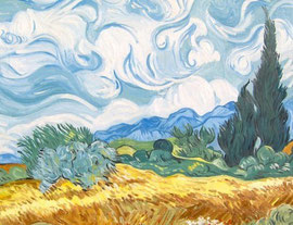 VAN GOGH - Campo di grano con cipressi