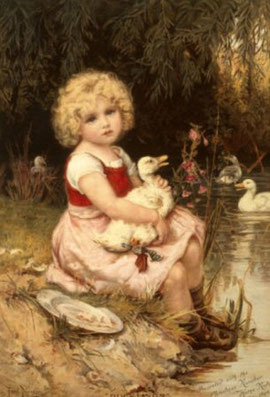 FREDERICK MORGAN - Nursing a poorly duckling